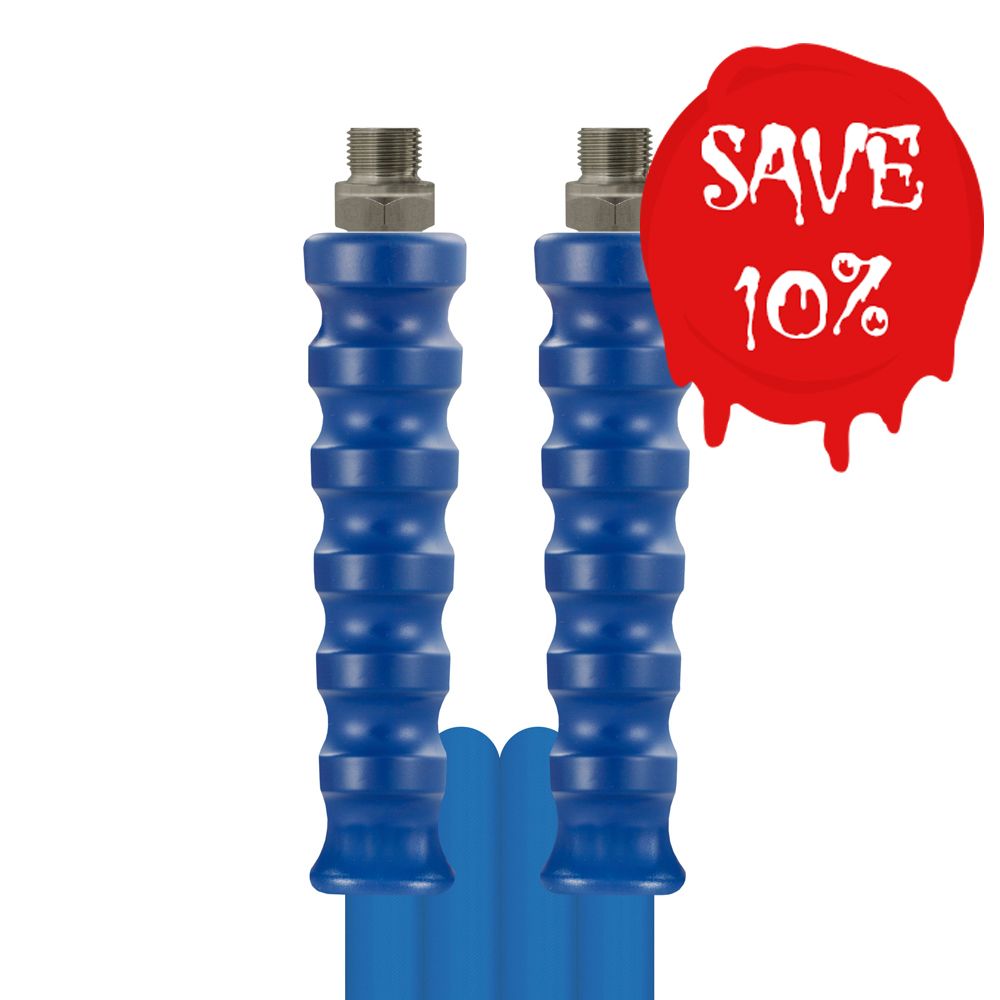 Blue 20 Metre 210 Bar High Pressure Hose, 3/8"M Ends (DN6) Wrapped