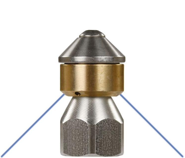 ST49.1 ROTATING SEWER NOZZLE 1/4"F 055 3X0.85