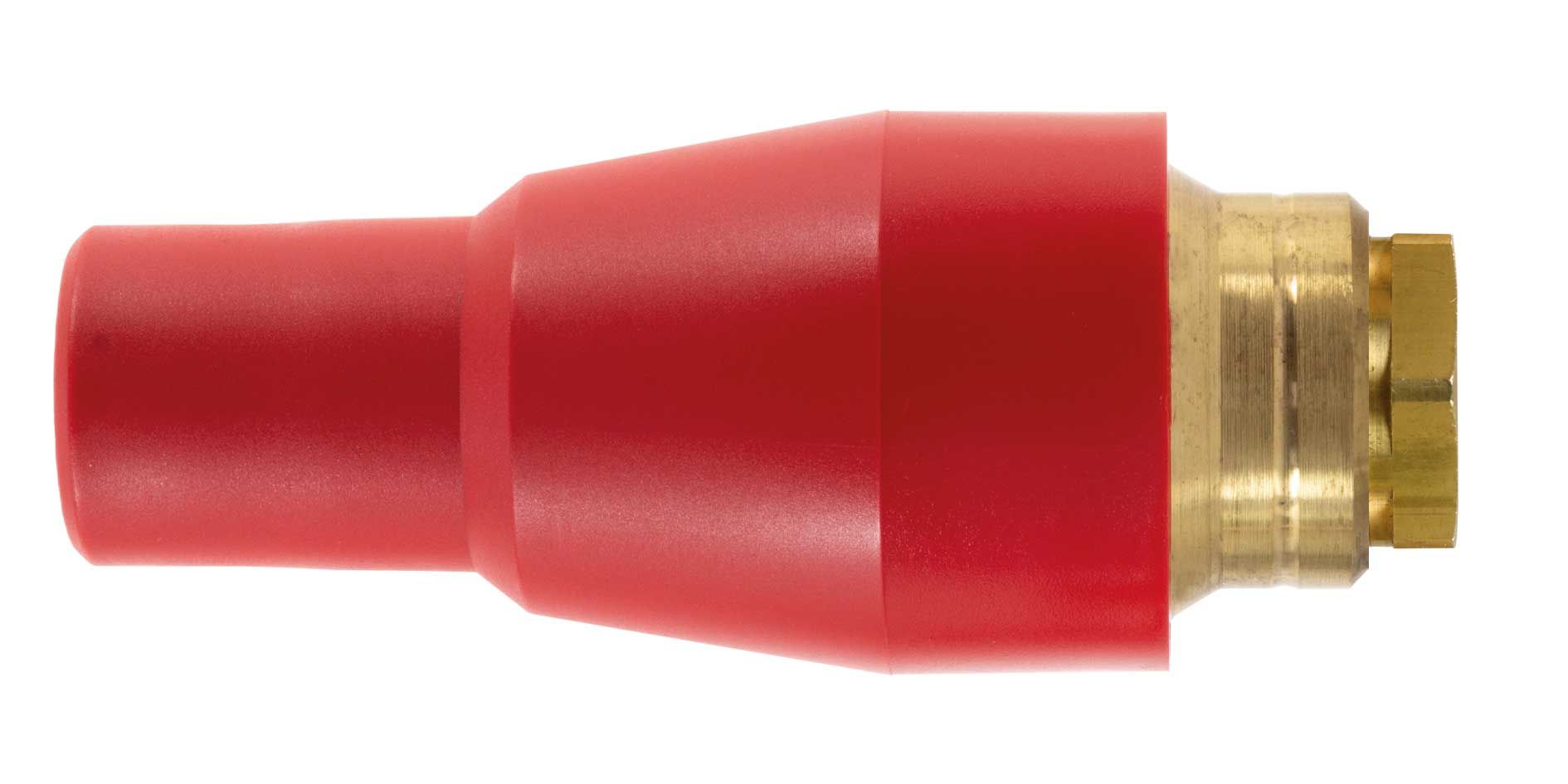 HYDRO EXCAVATION NOZZLE ST458.1, 1/2"F 100 RED