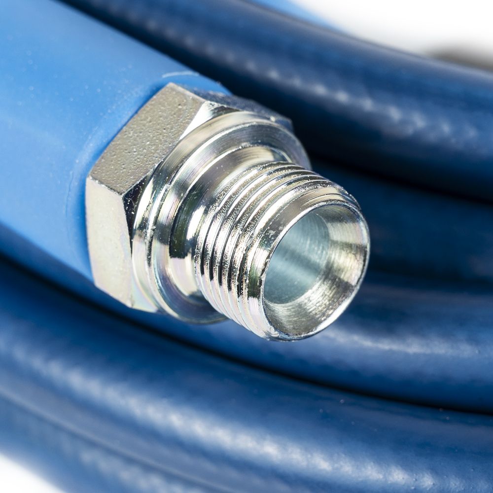 Blue 15 Metre 210 Bar High Pressure Hose With 3/8"M Fittings (DN6) Smooth