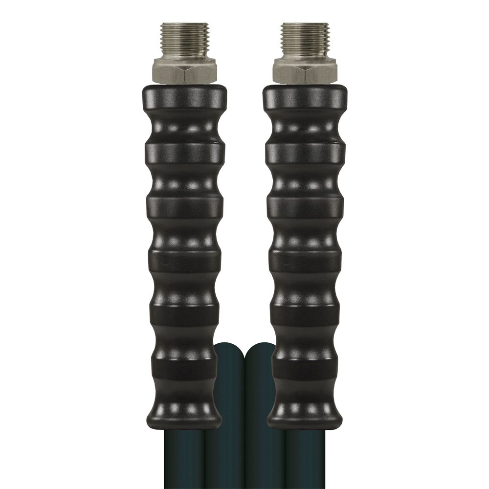 Black 10 Metre 210 Bar High Pressure Hose, 3/8"M Ends (DN10) Smooth