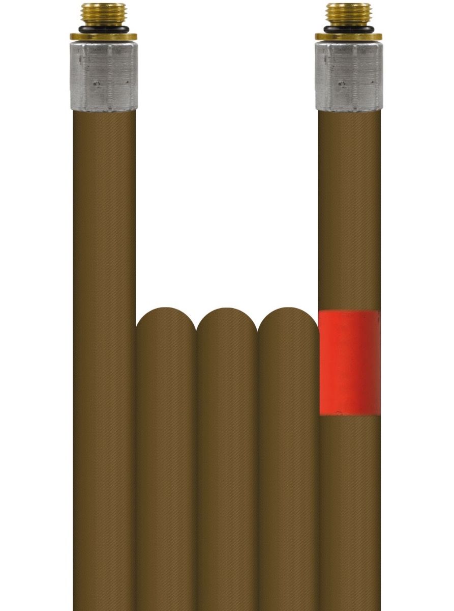 Bronze 20m 300 Bar Sewer Hose – 1/8" M Ends (DN4) Smooth HP Hose