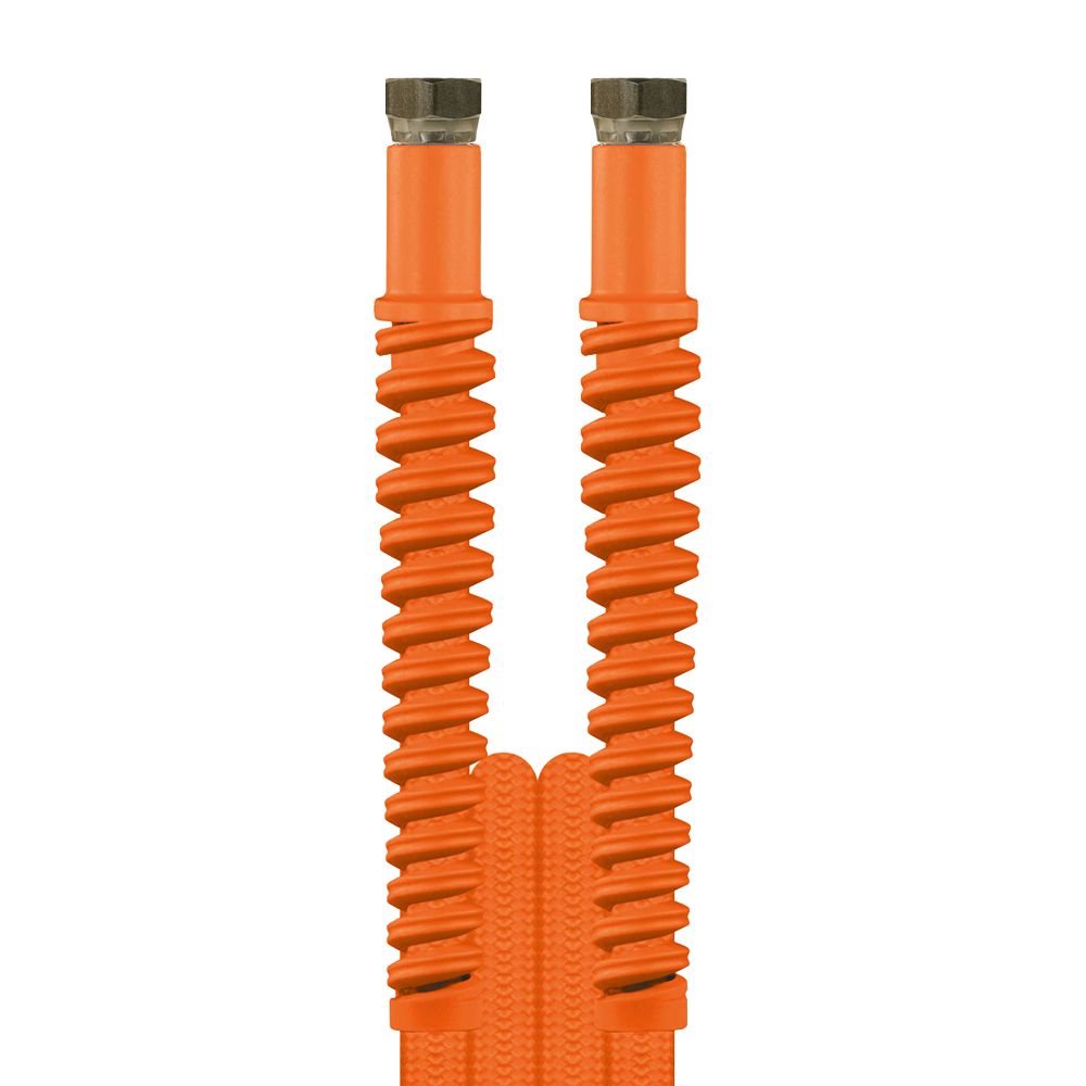 ORANGE 12 METRE 200 BAR CARWASH COMFORT PREMIUM HOSE, 1/4"F ENDS (DN6) SMOOTH