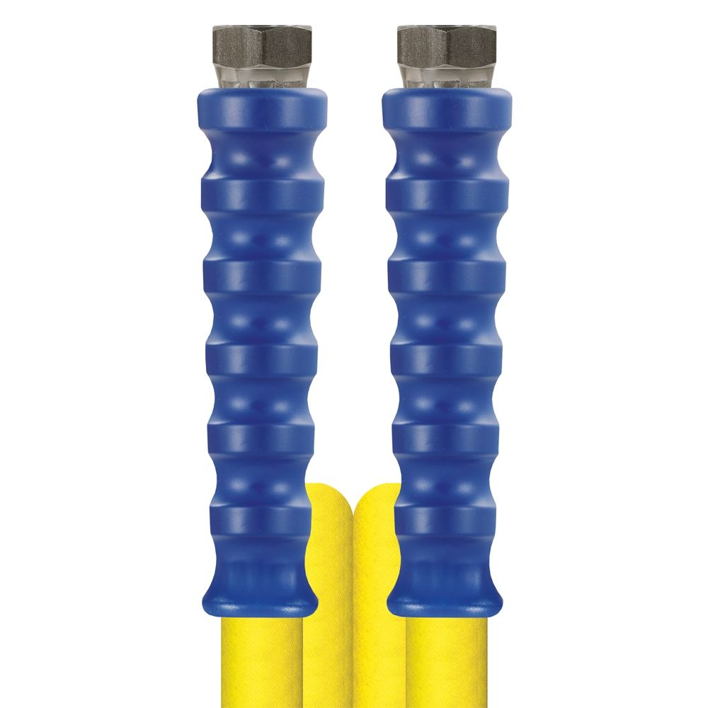 Yellow 20 Metre 125 Bar FOODJET1500 Hose, 1/2"F Zinc Plated Ends (DN12) Smooth