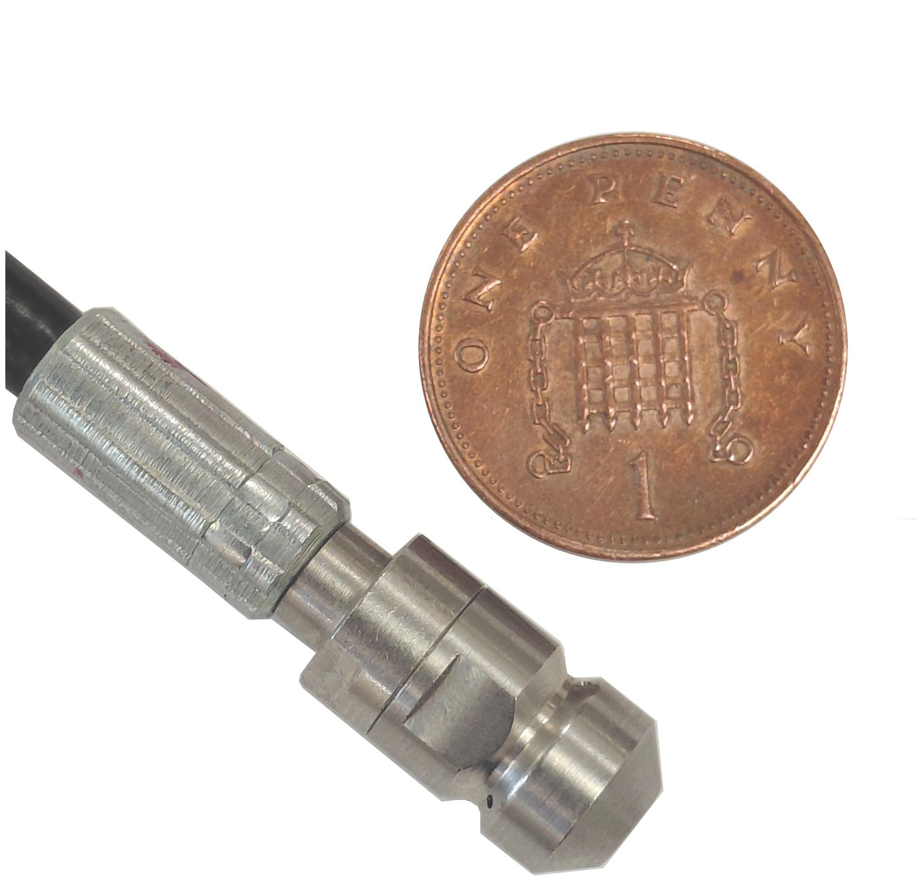 Black 2 Metre 500 Bar Sewer Hose, Mini Nozzle x 1/8"M Ends (DN2) Smooth