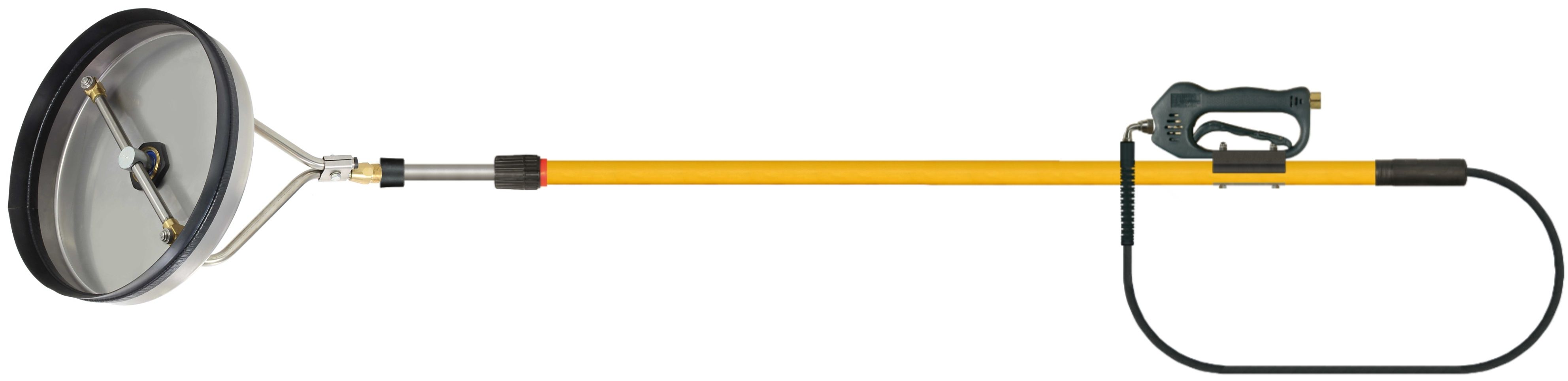 TD300 Telescopic Lance with Turbo Devil rubber strips, adjustable from 2.3m to 3.8m, equipped with Suttner ST601 gun, 275 Bar max pressure, 60°C max temperature. Lightweight and durable.