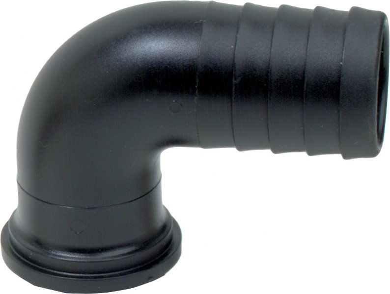 90° Flat Seat Hose Barb