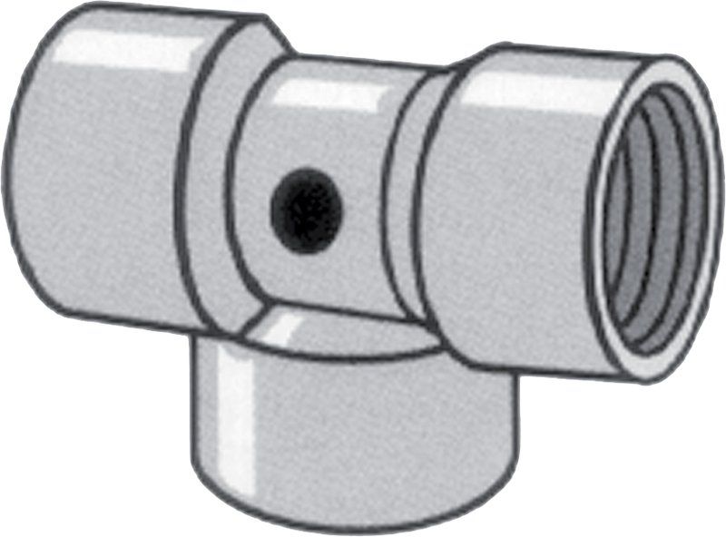 Tee with Gauge Port