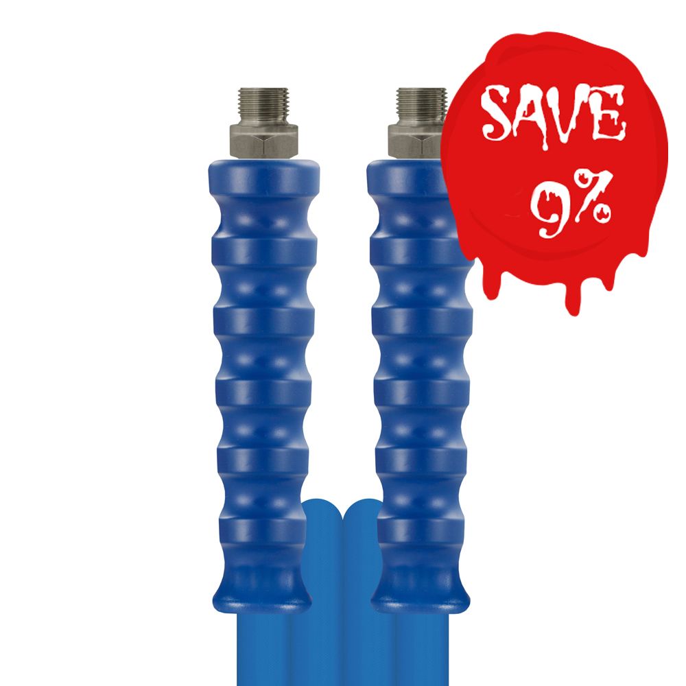 Blue 15 Metre 210 Bar High Pressure Hose, 3/8"M Ends (DN6) Wrapped