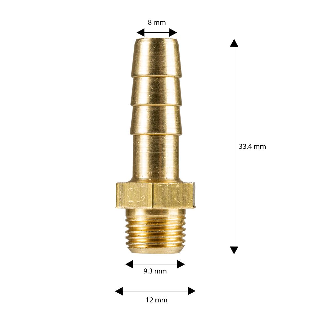 Male 1/8" - 8 mm ID Hose Tail