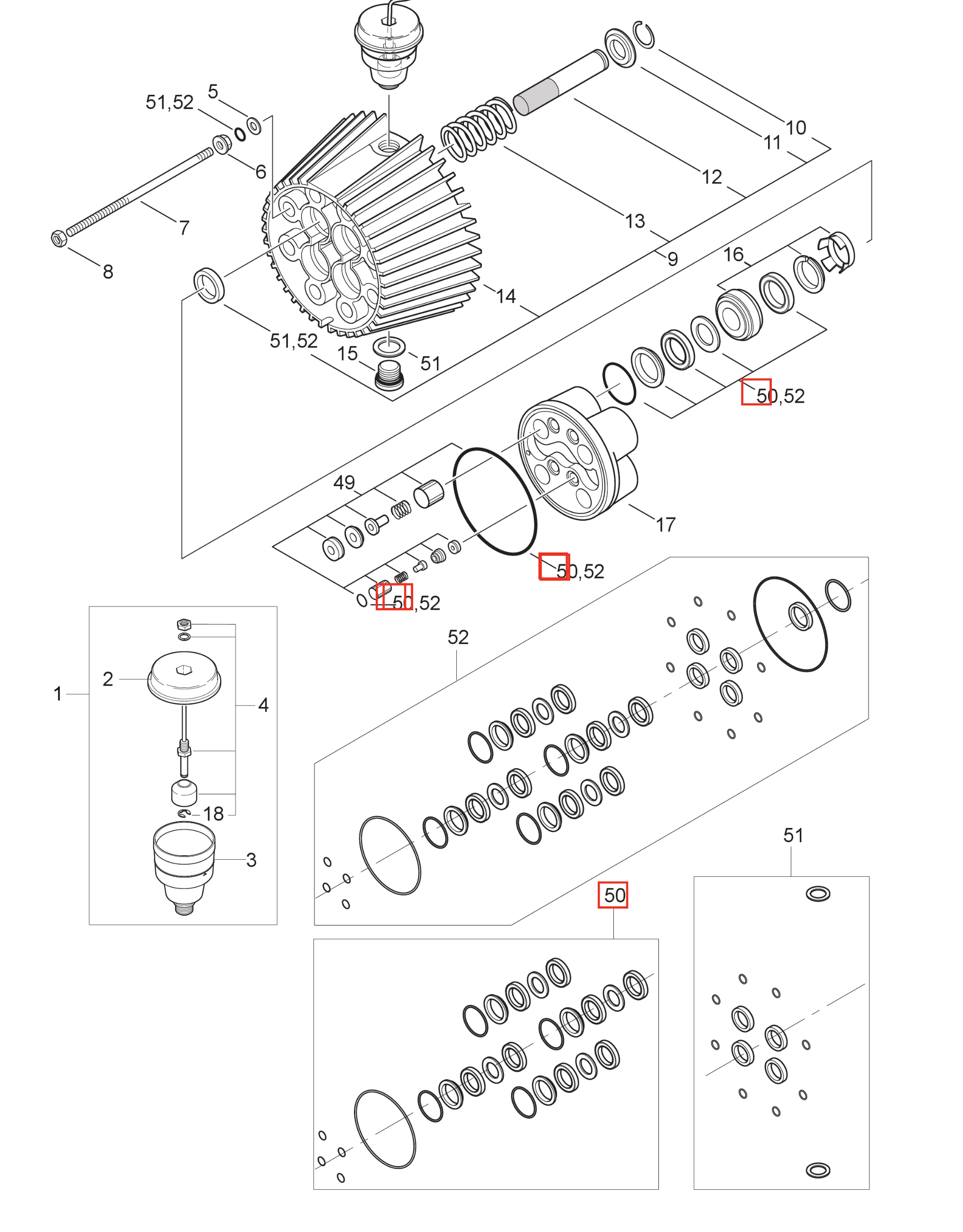 Nilfisk Gaskets C3 Reduced Rep Kit 1119571
