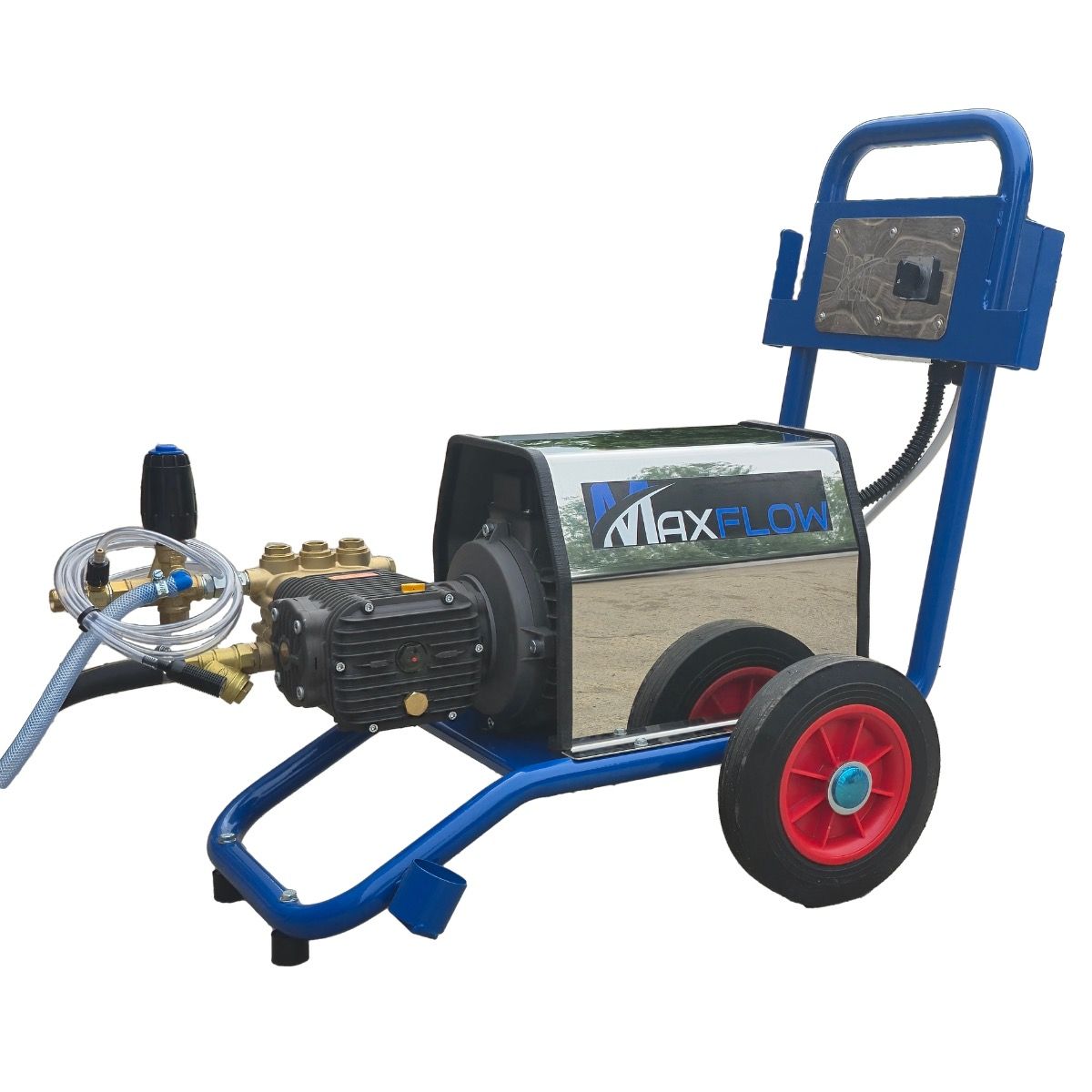Maxflow Electric Pressure Washer Upright Frame – 400v 15 LPM 200 Bar