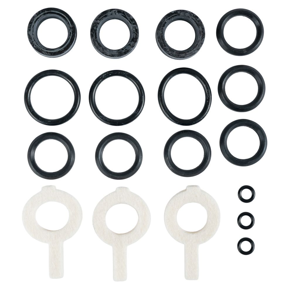 CAT 56 57 59 60 Series water seal kit 30799 containing V-packings, low-pressure seals, wicks and O-rings for CAT pump servicing.