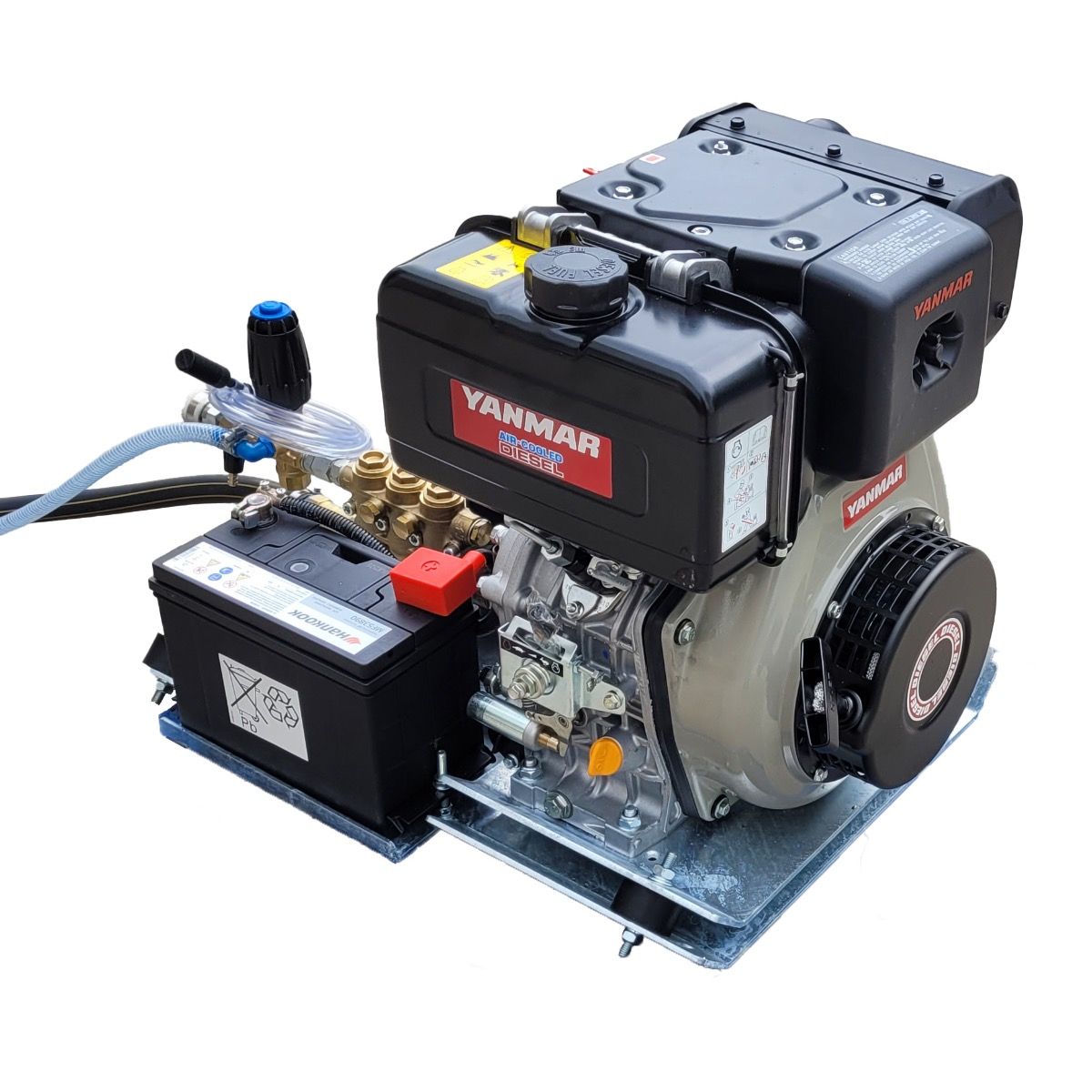 Maxflow Yanmar L100 diesel pressure washer with Comet pump on skid frame