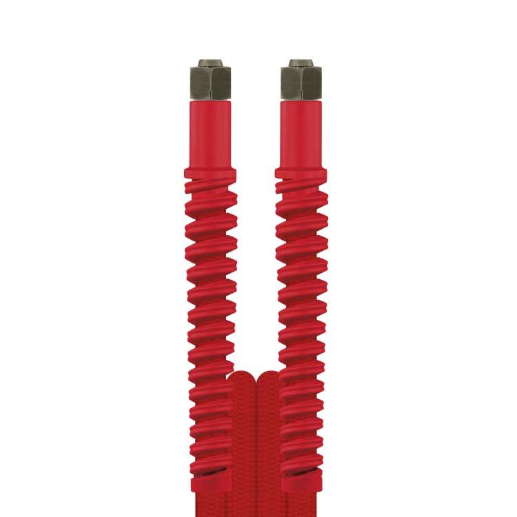 RED 4.2 METRE 200 BAR CARWASH COMFORT HOSE, M14F ENDS (DN6) SMOOTH