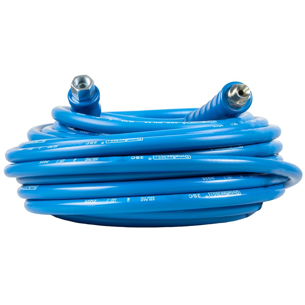 Dynaflex365+ 6000 PSI DN8 hose with 3/8 male and female fittings