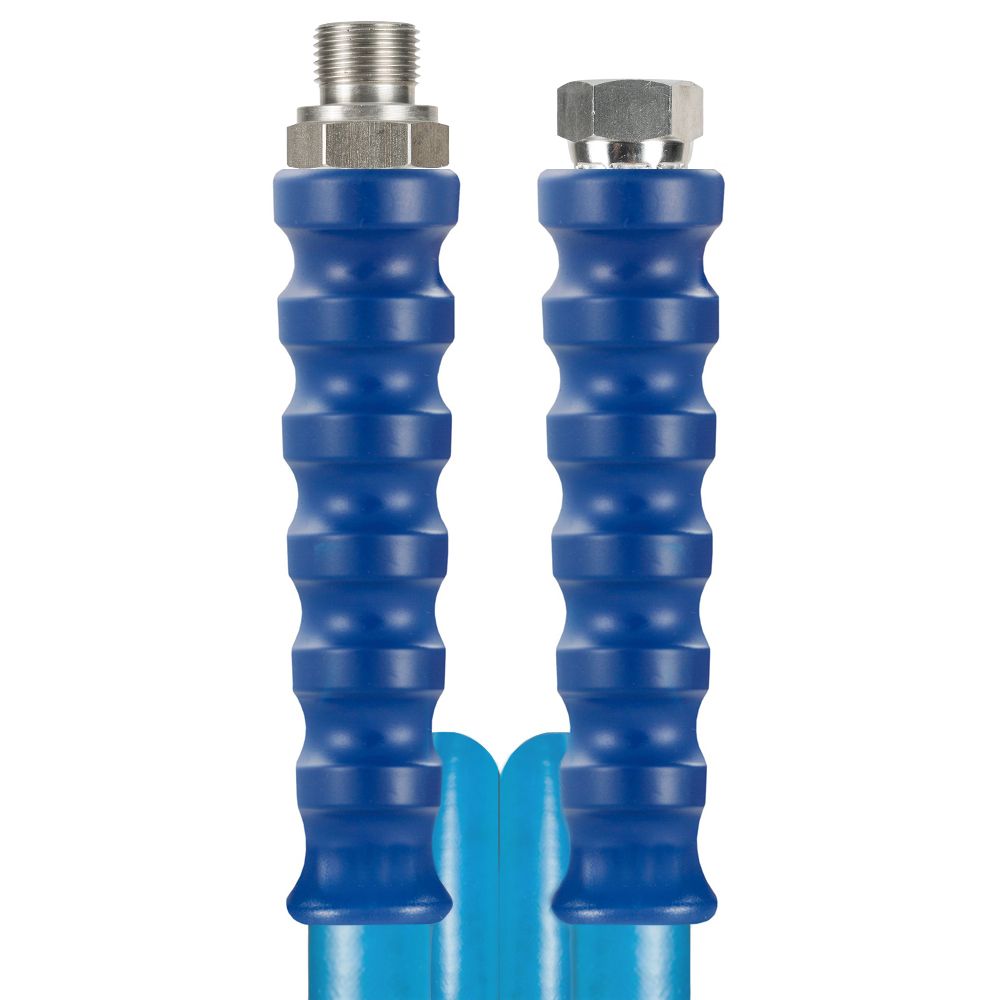 Blue Dynaflex365+ 420 bar pressure washer hose with stainless steel ends