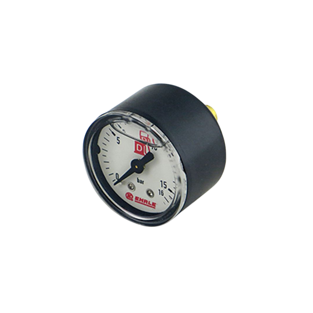 Ehrle 0-16 Bar Pressure Washer Fuel Gauge with PVC Case and 1/8" M Back Centric Connection