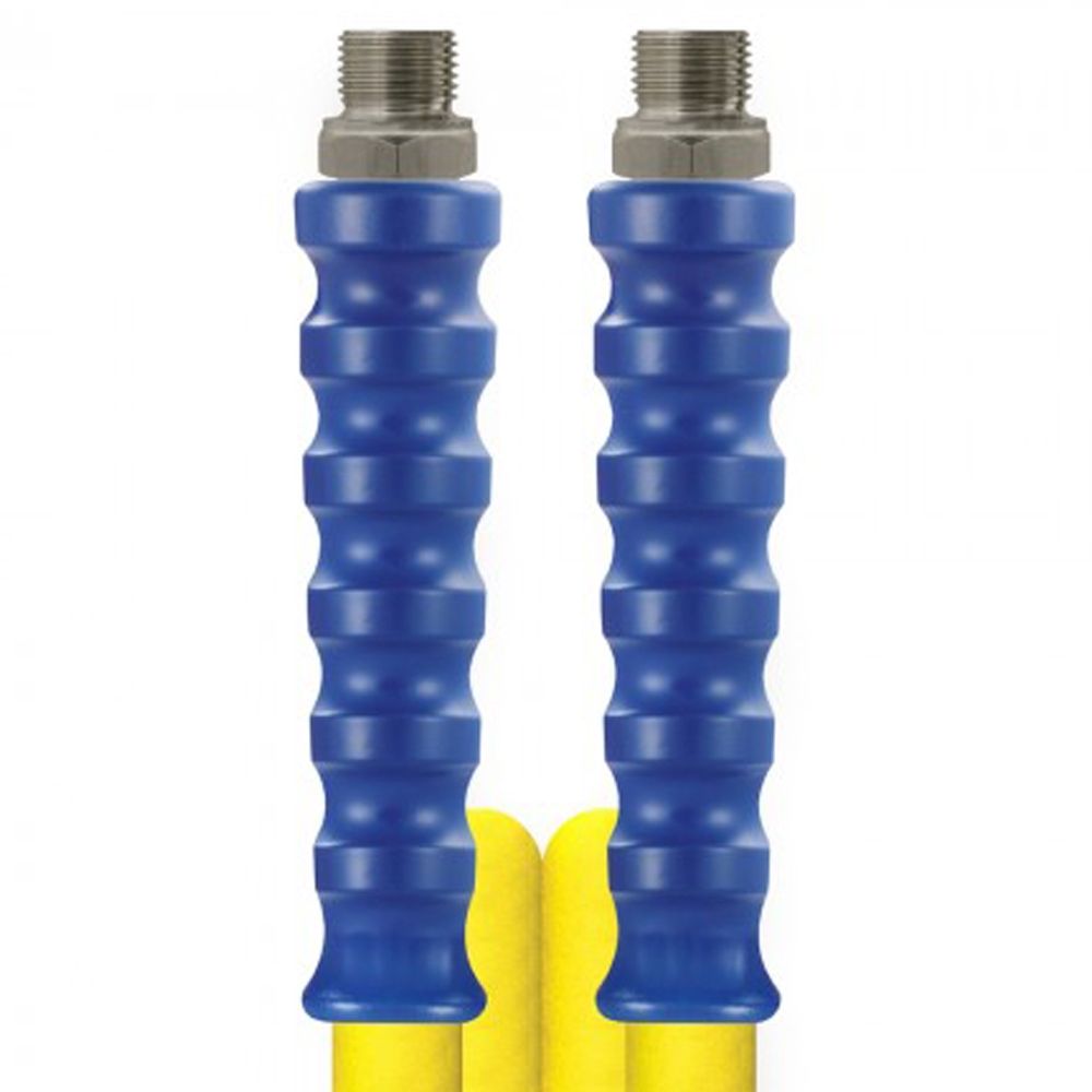 Yellow 25m FoodJet1500 hose 125 bar DN12 with 1/2" Male connections at both ends