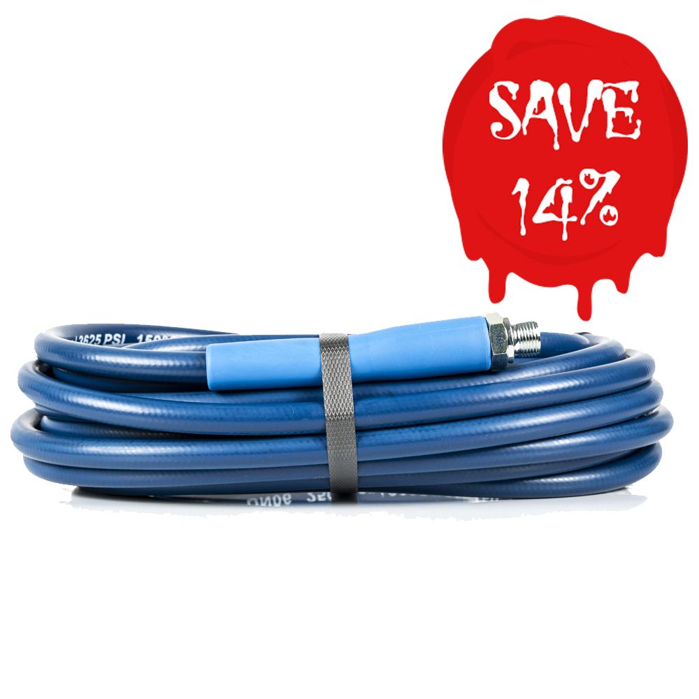 Blue 15 Metre 210 Bar High Pressure Hose With 3/8"M Fittings (DN6) Smooth