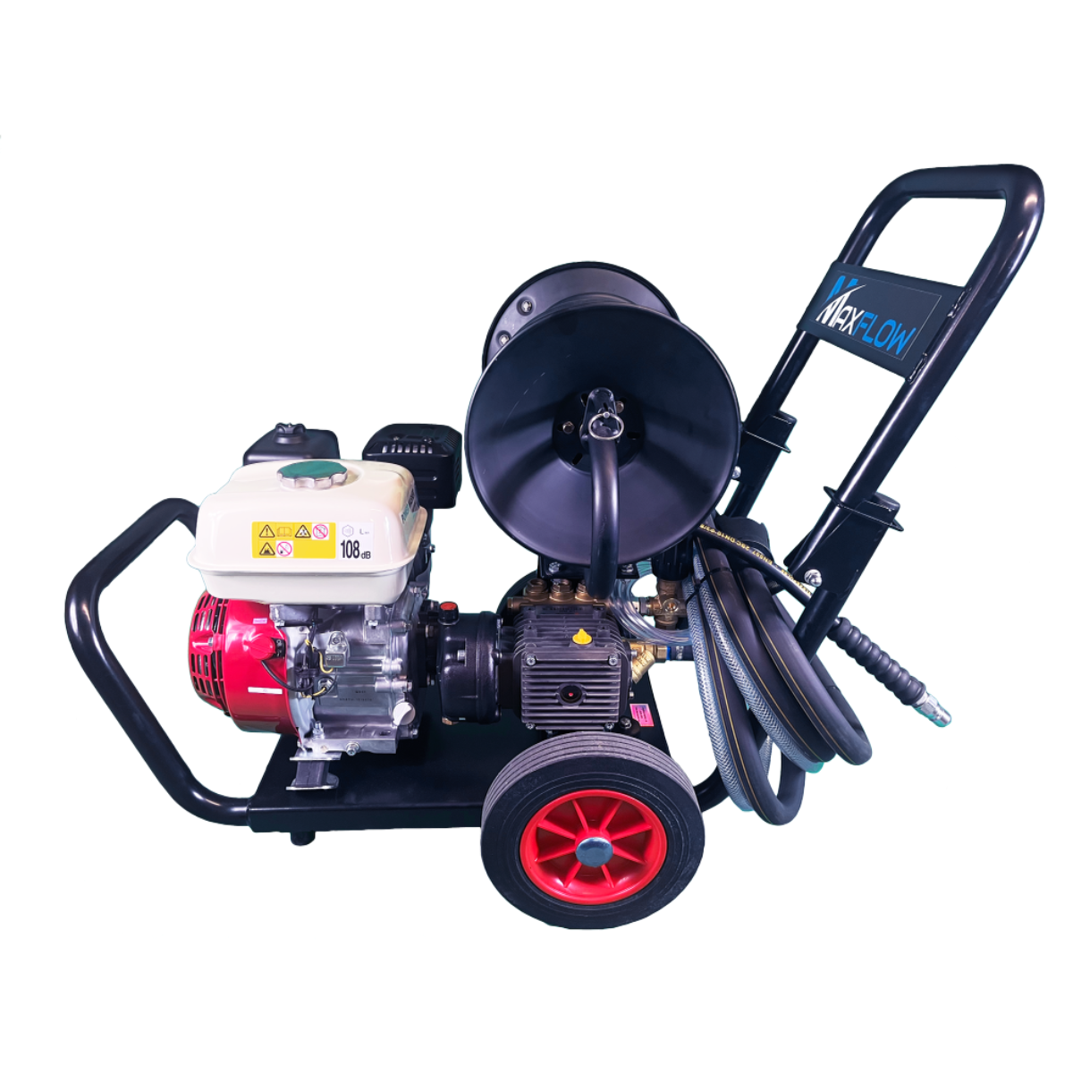 Maxflow Semi-Industrial Pressure Washer - Honda GX200 14 LPM Compact Frame with reel
