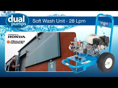 Soft Wash Unit - 28 Lpm, 15 Bar - Honda Powered, Comet Pump