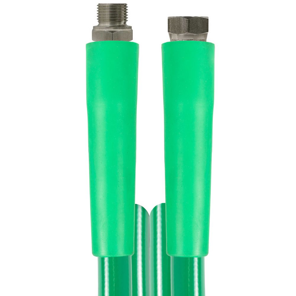 Green 25m Hygiene Ultra hose 40 bar DN12 with 1/2" Male x 1/2" Female connections