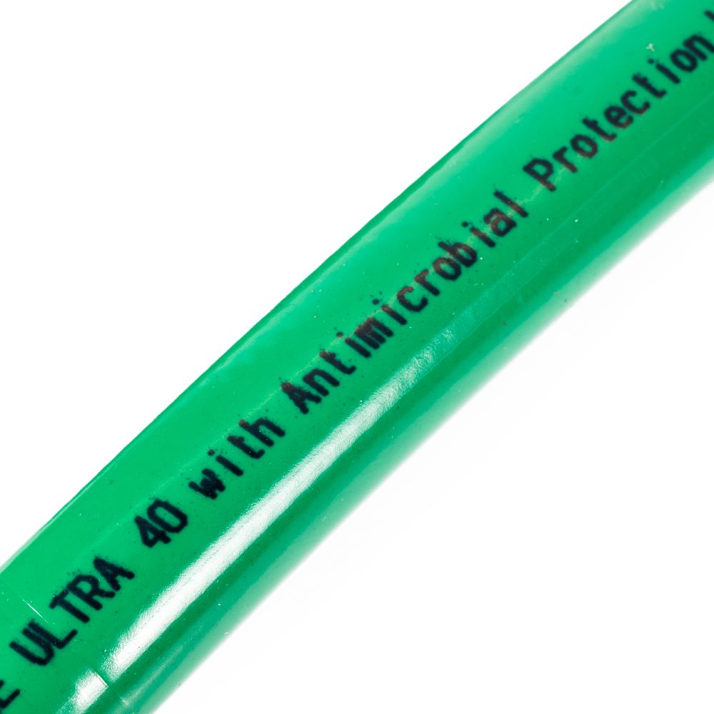 Green 10m Hygiene Ultra hose 40 bar DN12 with 1/2" Male x 1/2" Female connections