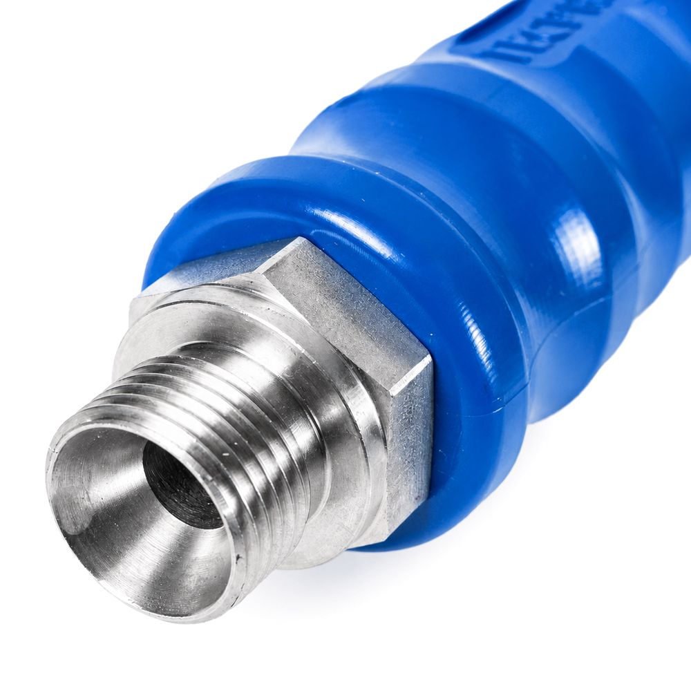 Blue 2m Hygiene Ultra hose 40 bar DN12 with 1/2" Male connections at both ends