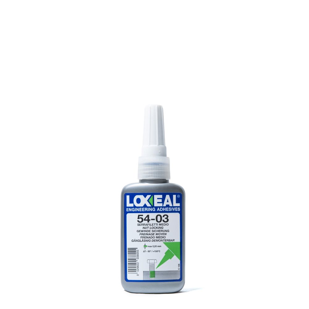 Loxeal 54-03 medium-strength threadlocker (50ml) – heat-resistant, corrosion-resistant, and vibration-proof for industrial applications.