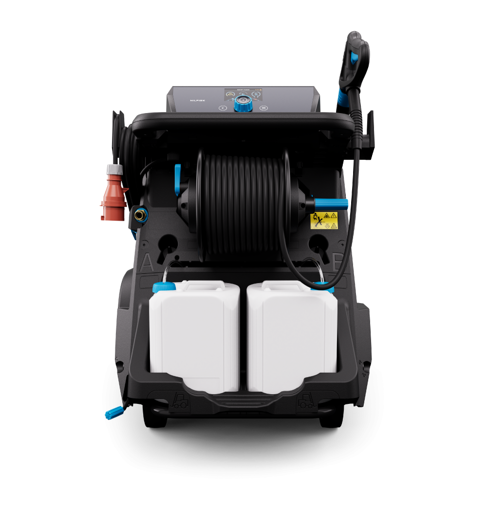 Nilfisk MH55M PAX 230V hot water pressure washer with integrated hose reel advanced model