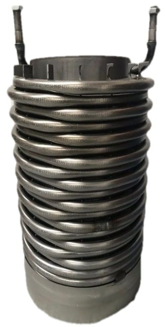 Nilfisk MH5 Steel Boiler Coil Welded B5, mild steel construction, 42kg weight, part number 31001164. Designed to fit Nilfisk MH5 hot water pressure washers for efficient heating.