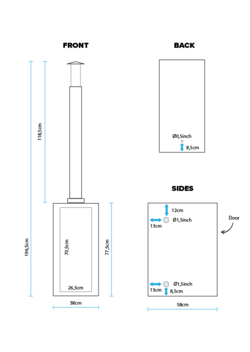 REXENER PR200 WATER HEATER Dimensions 