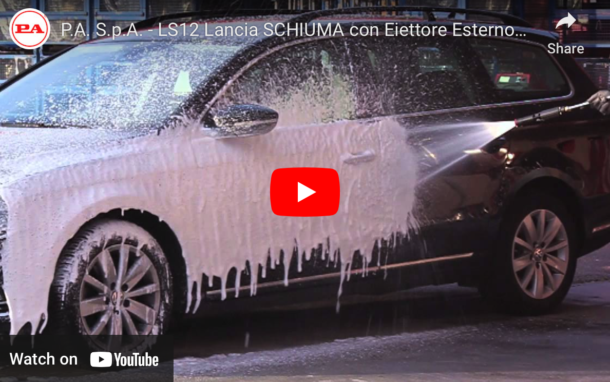 P.A. S.p.A. - LS12 Lancia SCHIUMA con Eiettore Esterno - FOAMER with External Injector
