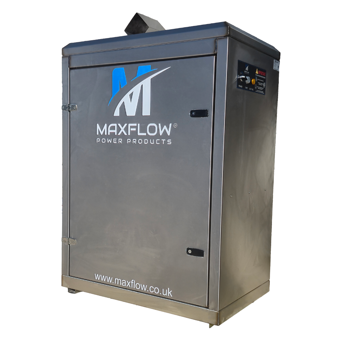 Maxflow Electric Hot Pressure Washer Stainless Steel Cabinet, Interpump Pump, 230V 16A, 150 Bar, 12 LPM