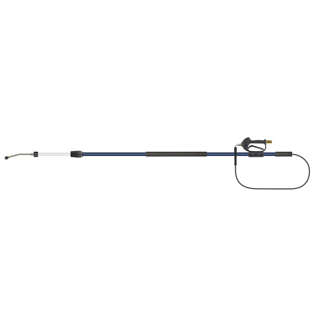 The New RM Suttner telescopic lance for cleaning at great heights featuring Suttners new high pressure spray gun ST-602. There are four different versions in this new range of telescopic lances, made from aluminium and fiberglass with different lengths up
