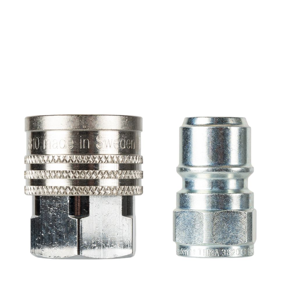 Tema Coupling Set 3/8" For Quick Release Pressure Washer Hose 