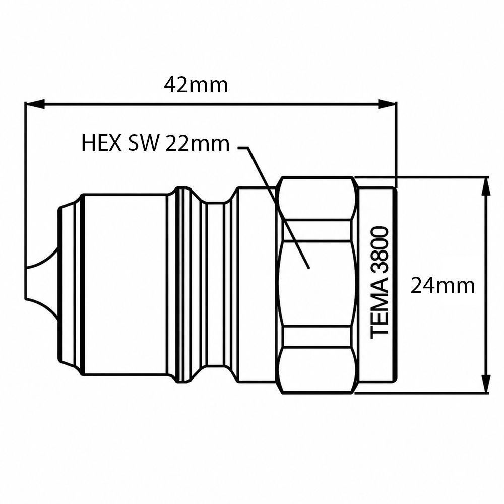 TEMA industrial coupling complete with integrated non return valves
