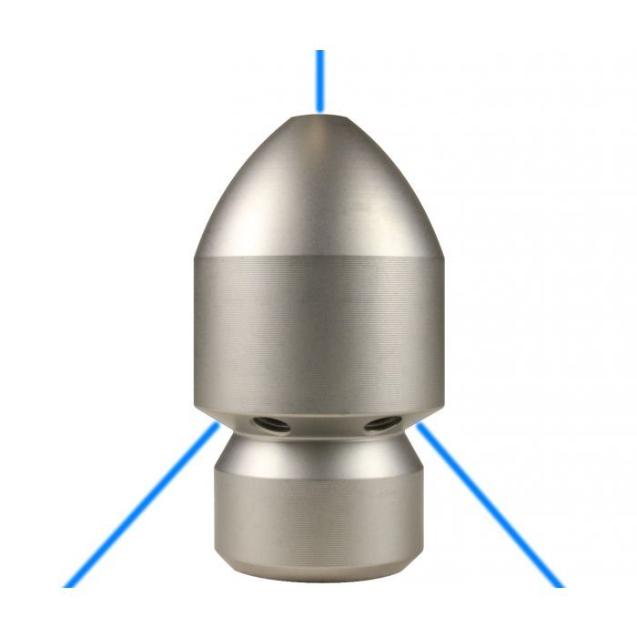 ST49 Sewer Nozzle, 1/2” Female, 6 Rear Jets (Size 10) - High-Pressure, Hardened Stainless Steel Pipe Cleaning Nozzle (500 Bar).