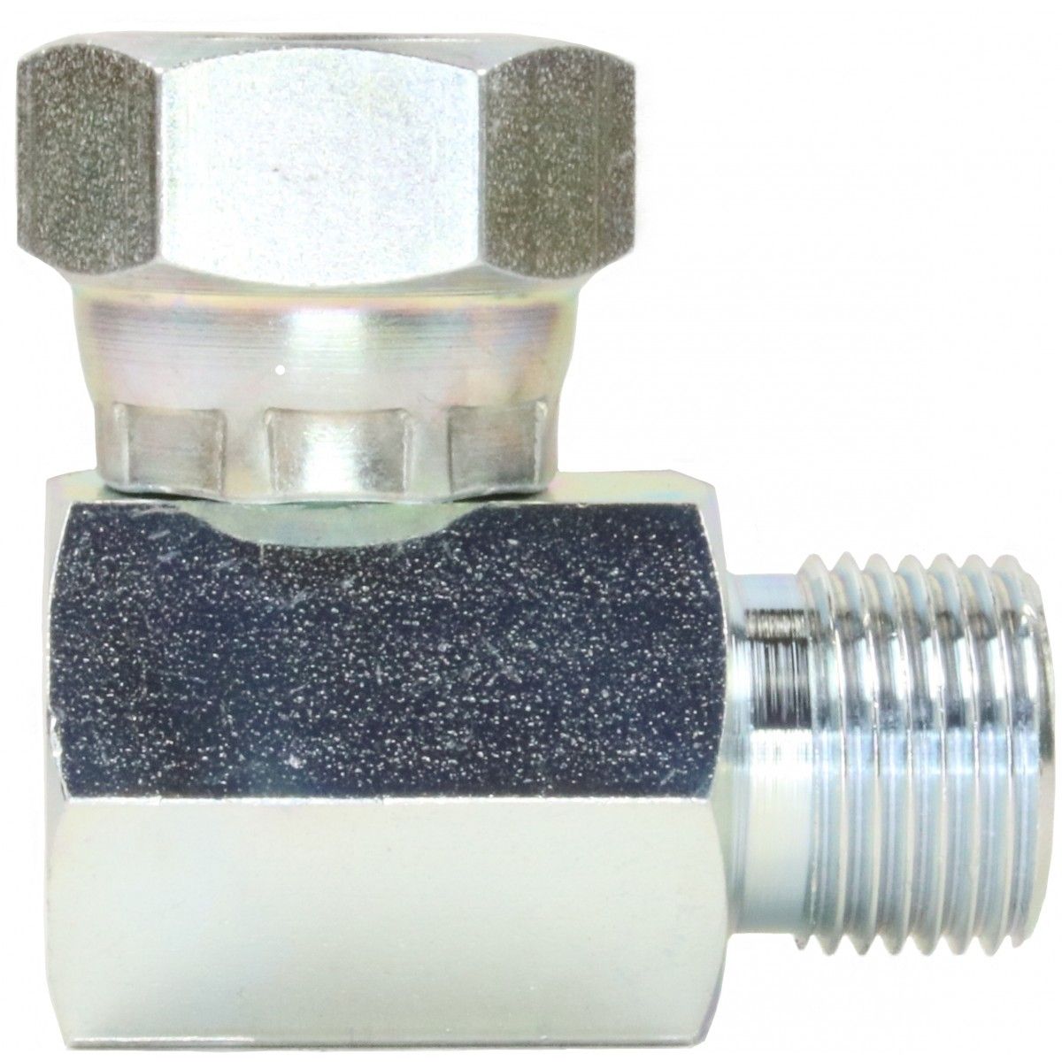 FEMALE TO MALE ZINC PLATED STEEL ELBOW-3/4"F to 3/4"M