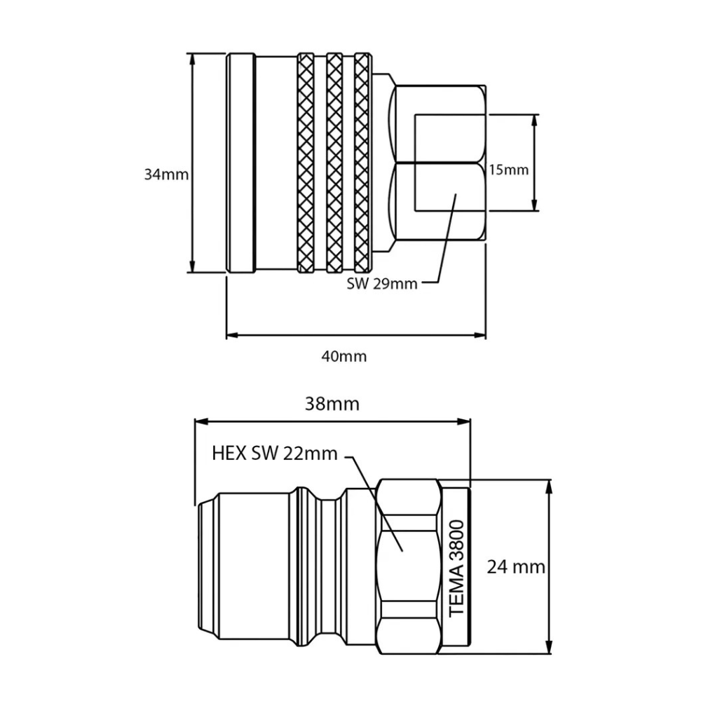 Quick Release High pressure Washer Coupling Set 