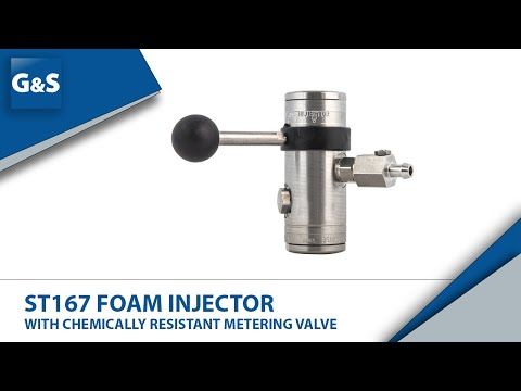 ST167 Foam Injector with chemically resistant metering valve.