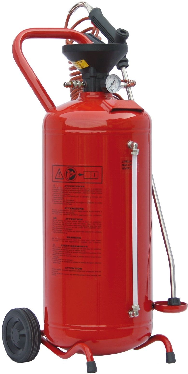 R+M Suttner 100L Pressure Sprayer – Red Steel Tank | 10m Hose | 600mm Lance | 8 Bar