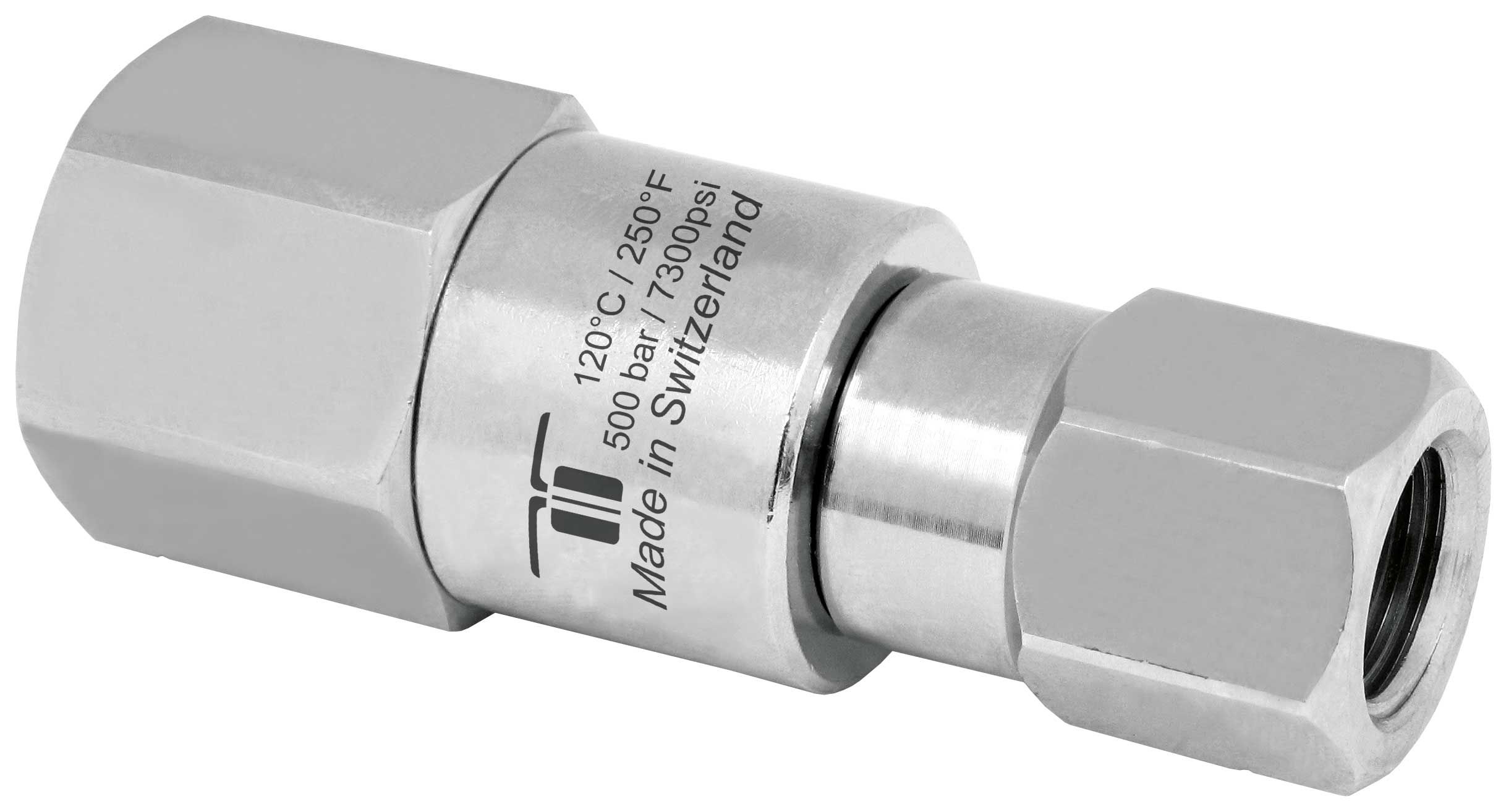 Mosmatic DGVI Swivel – 1/4" BSP F x 3/8" BSP F, 500 Bar