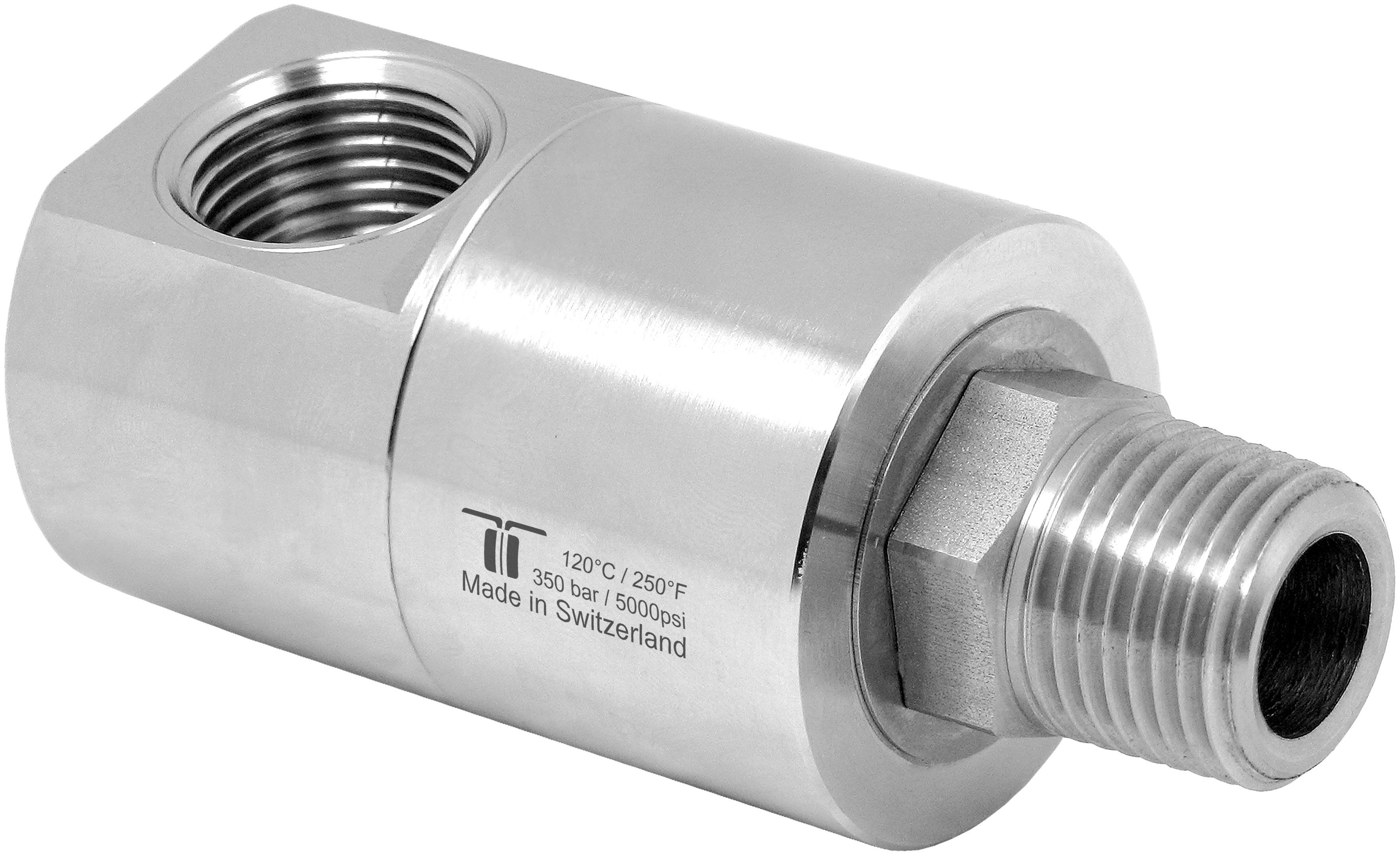 Mosmatic DGEI 90° Swivel – 1/2" BSP F x 1/2" BSP M, 350 Bar