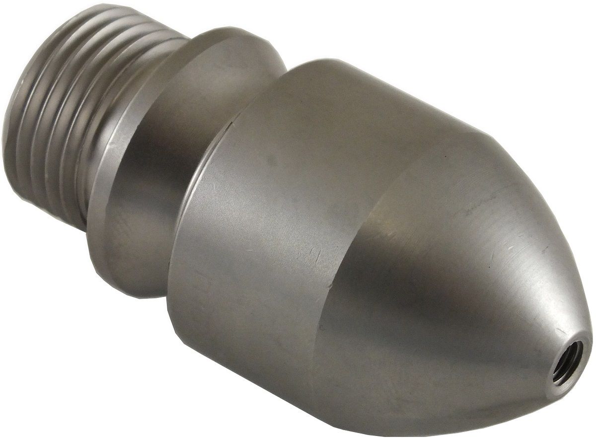 ST49 Sewer Nozzle, 1/2” Male, 6 Rear Jets (Size 20) - High-Pressure, Hardened Stainless Steel Pipe Cleaning Nozzle (500 Bar).