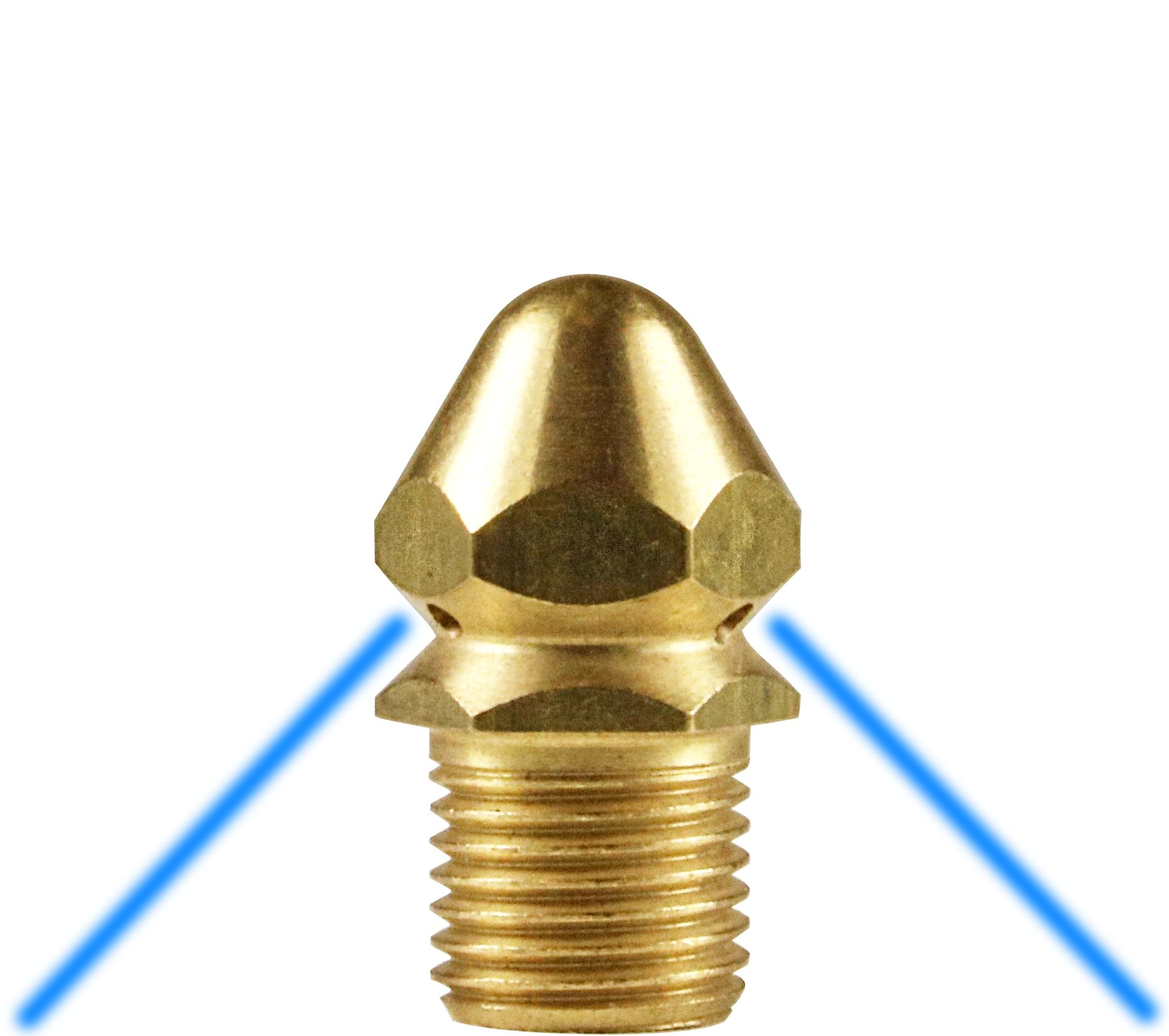 Brass 1/4” Sewer Nozzle 3 Rear Jets 035