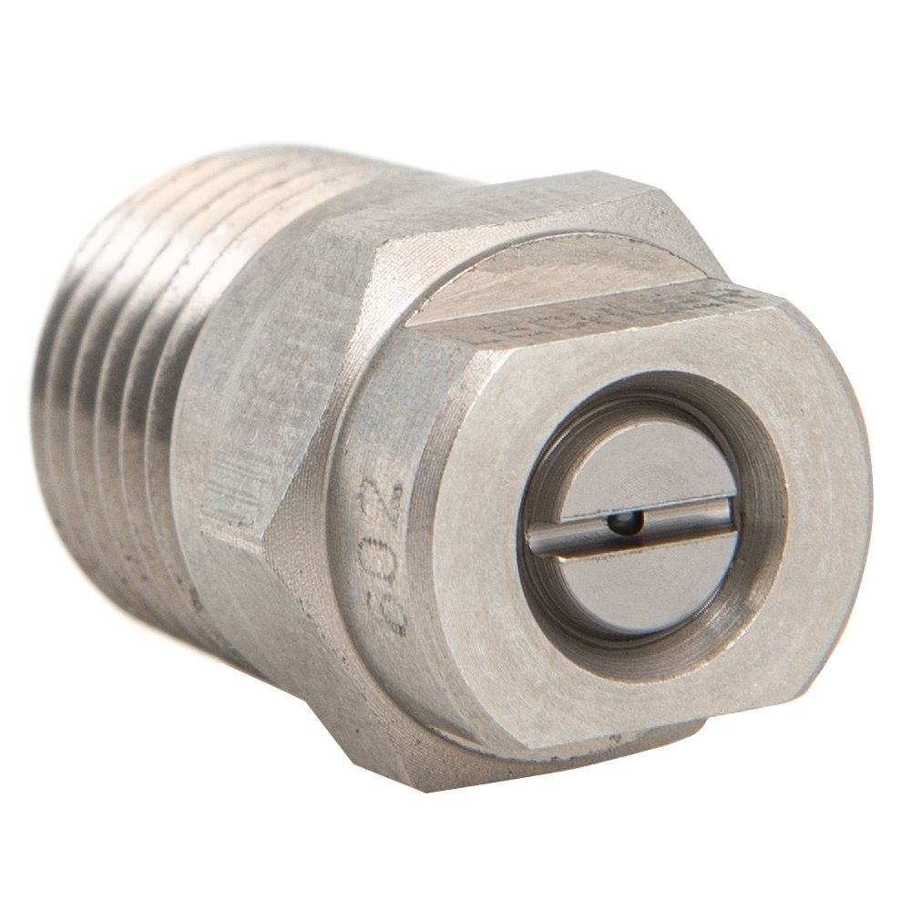 Lechler High Pressure Nozzle – 1/4" MEG, 15° Spray, Size 055 (Stainless Steel)