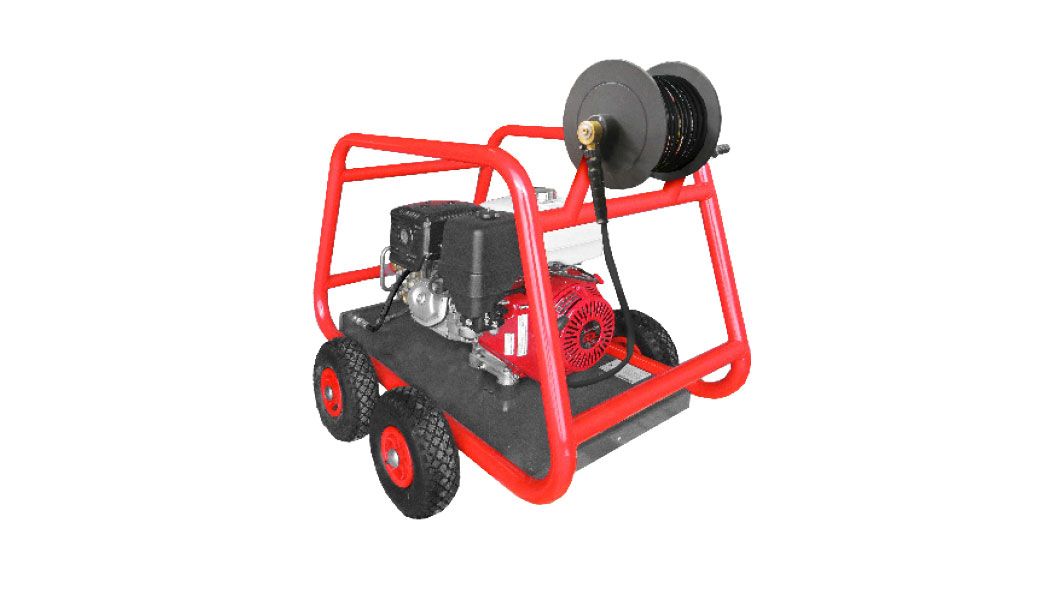 Ehrle KDB1240 Premium Petrol Cold Water Pressure Washer – 180 Bar – 16.7 LPM – with Hose Reel
