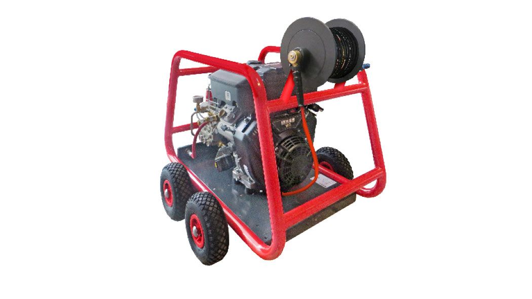 Ehrle KDB1540 Premium Petrol Cold Water Pressure Washer – 280 Bar – 16.7 LPM – with Hose Reel